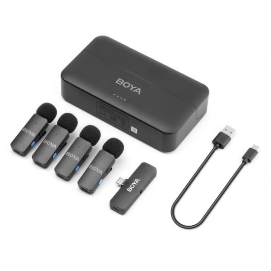 BOYA BY-V4U Ultracompact 4-Person Wireless Microphone System